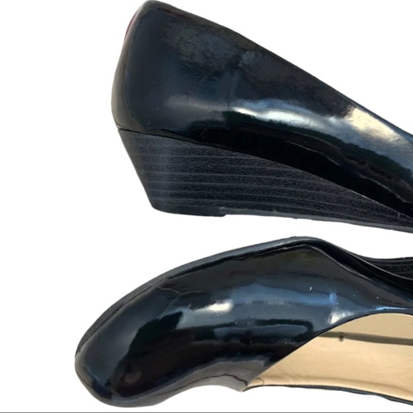 🎀 CL by Laundry “Marcie” Black Patent Wedge - Picture 8 of 13